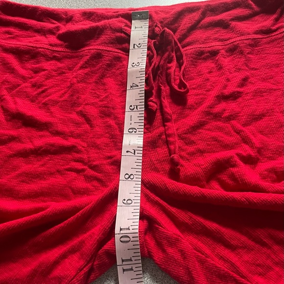 Aerie Red Ribbed Pj Shorts Size Medium - Picture 7 of 9